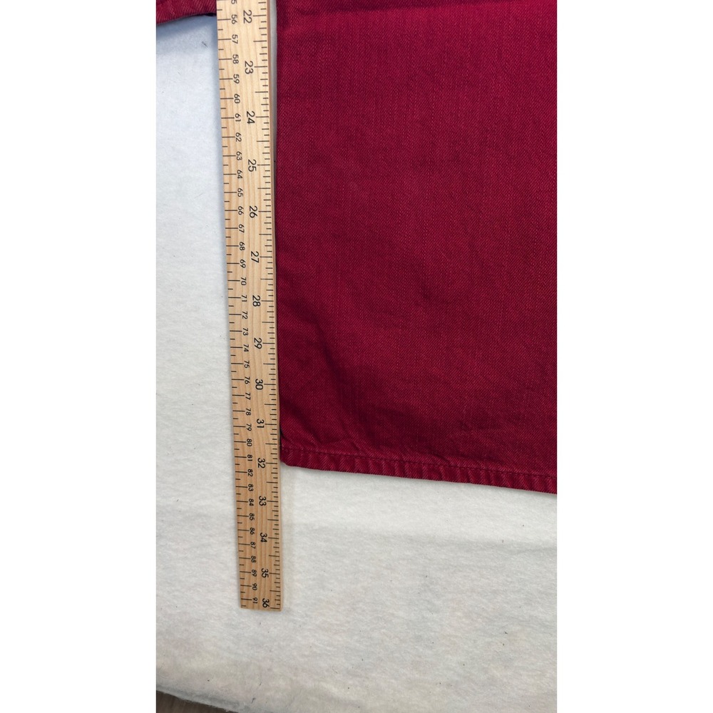 Cremieux Mens Straight Leg Jeans Red 100% Cotton Denim Pants 34x32 - Picture 8 of 10